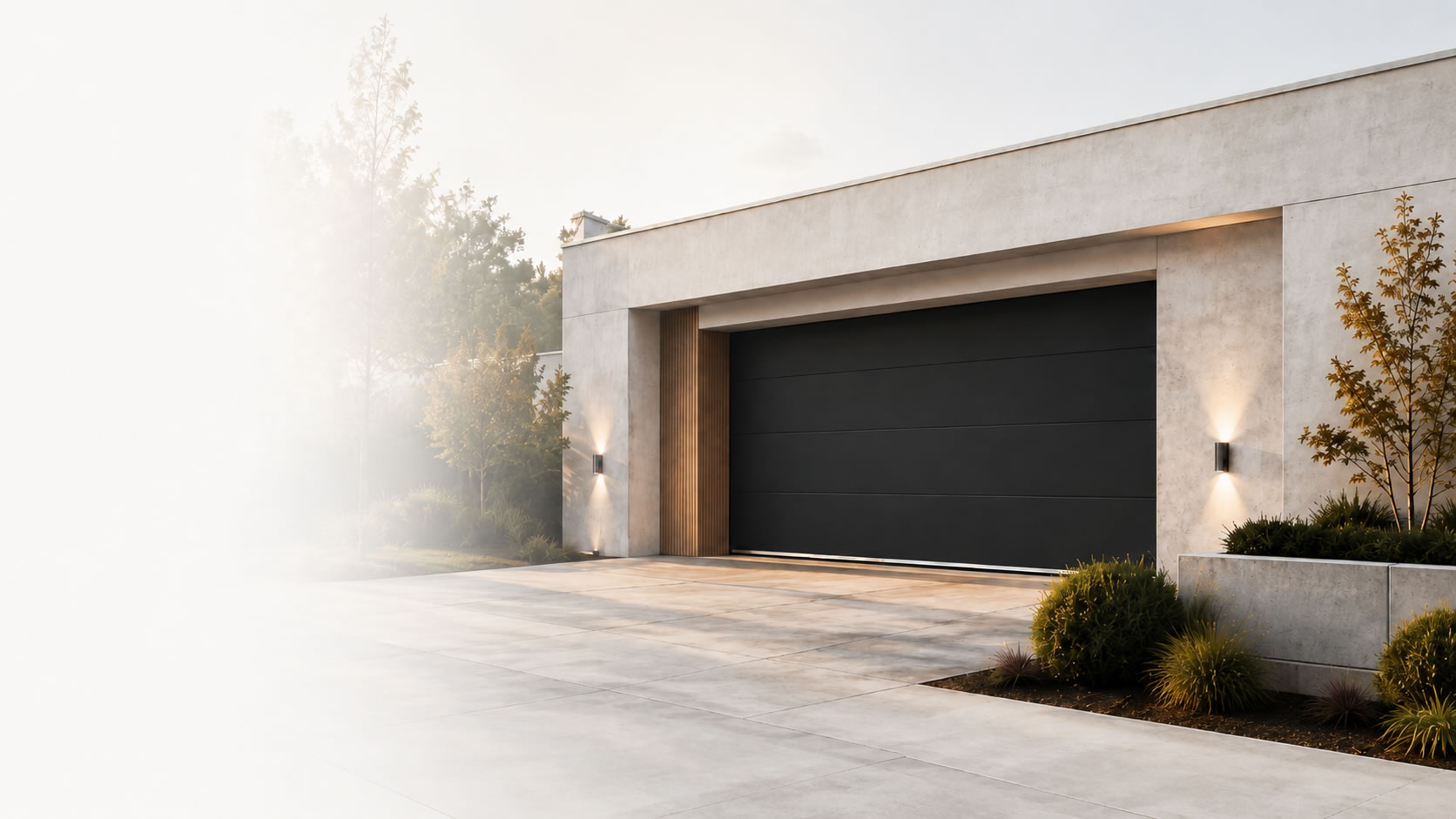 Modern RK Auto entrance with premium garage door