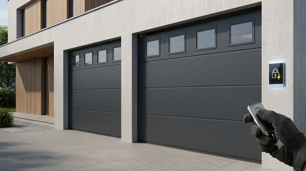 Precision-engineered garage door track and safety mechanism